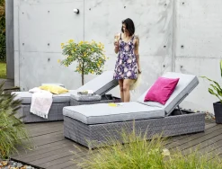 OUTDOOR Gartenliege Einzelelement grau^ Gartenliegen