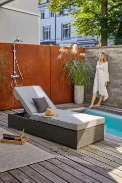 OUTDOOR Gartenliege Einzelelement grau^ Gartenliegen