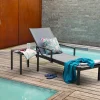 OUTDOOR Gartenliege/Sonnenliege Alu grau^ Gartenliegen