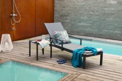 OUTDOOR Gartenliege/Sonnenliege Alu grau^ Gartenliegen