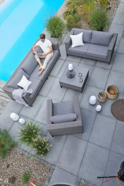 OUTDOOR Gartenlounge 2- Sitzer braungrau^ Gartensofas