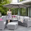 Lounge Sessel>OUTDOOR Gartenlounge Eckelement grau