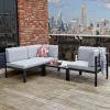 Lounge Sessel>OUTDOOR Gartenlounge Eckelement grau