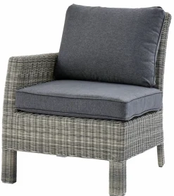 Lounge Sessel>OUTDOOR Gartenlounge Element rechts grau