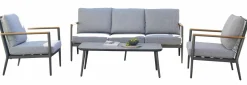 OUTDOOR Gartenlounge Set 4-teilig grau^ Gartenlounge Sets