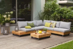 Gartenlounge Sets>OUTDOOR Gartenlounge Set Teak massiv braun