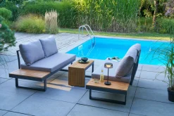 OUTDOOR Gartenlounge variabel stellbar braungrau^ Gartenlounge Sets