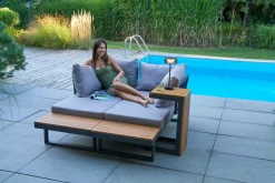 OUTDOOR Gartenlounge variabel stellbar braungrau^ Gartenlounge Sets