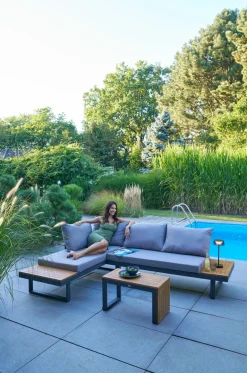 OUTDOOR Gartenlounge variabel stellbar braungrau^ Gartenlounge Sets