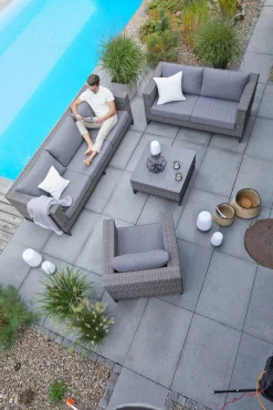 OUTDOOR Garten-Loungesessel braungrau^ Gartensessel