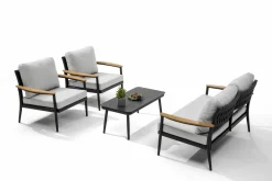 OUTDOOR Gartenlounge-Set 4 tlg. grau^ Gartenlounge Sets