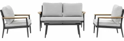 OUTDOOR Gartenlounge-Set 4 tlg. grau^ Gartenlounge Sets