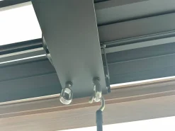 Sichtschutz Zubehör|Pavillons>OUTDOOR Gartenpavillon 3x4 m Teakoptik schwarzgrau