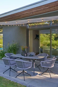 Gartensessel>OUTDOOR Gartensessel drehbar Rope grau