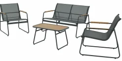 Gartenlounge Sets>OUTDOOR Garten-Set 4 tlg. braungrau