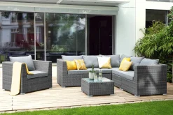 OUTDOOR Gartensofa Eckelement grau^ Lounge Sessel