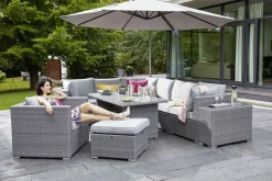 OUTDOOR Gartensofa Eckelement grau^ Lounge Sessel