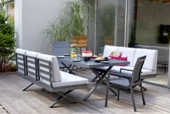 OUTDOOR Gartensofa Klappfunkt. links grau^ Gartensofas