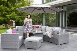 OUTDOOR Gartensofa Mittelelement grau^ Lounge Sessel