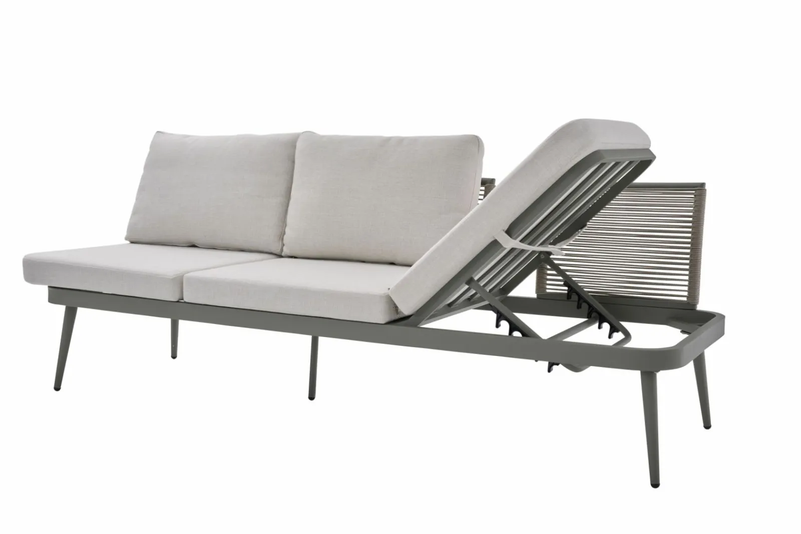 OUTDOOR Gartensofa rechts grünweißbeige^ Gartensofas