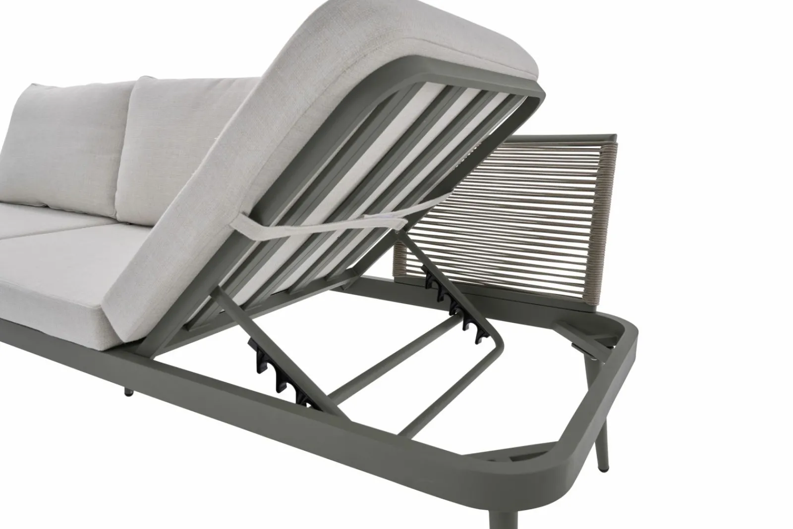 OUTDOOR Gartensofa rechts grünweißbeige^ Gartensofas