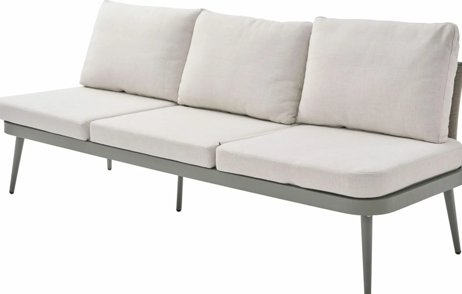 OUTDOOR Gartensofa rechts grünweißbeige^ Gartensofas