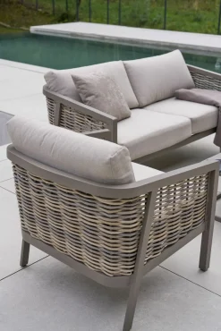 OUTDOOR Gartensofa-Set 5 tlg. braungrau^ Gartenlounge Sets
