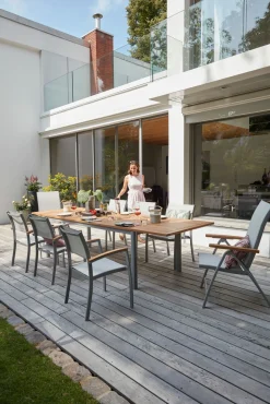 Gartentische Ausziehbar>OUTDOOR Gartentisch ausziehbar grau braun