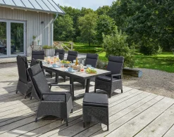 Gartentische Ausziehbar>OUTDOOR Gartentisch ausziehbar Keramik braun