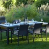 OUTDOOR Gartentisch ausziehbar HPL grausilberfarben^ Gartentische Ausziehbar