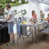 OUTDOOR Gartentisch ausziehbar HPL grausilberfarben^ Gartentische Ausziehbar