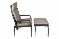 OUTDOOR Hocker silberfarbengrauschwarzbraun^ Gartenhocker