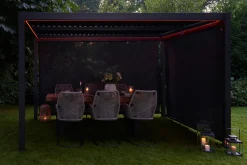 OUTDOOR LED-Beleuchtung Gartenpavillon weiß^ Sichtschutz Zubehör|Pavillons