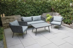 Gartenlounge Sets>OUTDOOR Lounge-Set 4 tlg. grau