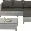 OUTDOOR Lounge-Set Polyrattan grau^ Gartenlounge Sets