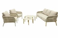 Gartensofas>OUTDOOR Low Dining Gartensofa 3-Sitzer beige