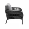 OUTDOOR Low Dining-Gartensessel grau^ Gartensessel
