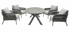 OUTDOOR Low Dining-Gartensessel grau^ Gartensessel