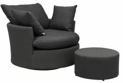 Gartenhocker>OUTDOOR Relaxhocker Sunbrella grau