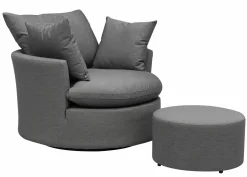 OUTDOOR Relaxsessel Sunbrella drehbar grau^ Gartensessel