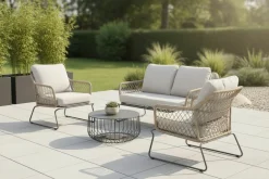 Gartenlounge Sets>OUTDOOR Rope Garten-Loungeset graubeigebraun