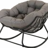 Lounge Sessel>OUTDOOR Schaukelstuhl grau