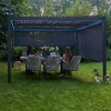 Sichtschutz Zubehör>OUTDOOR Seitenrollo für Gartenpergola grau