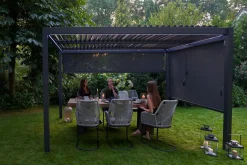 Sichtschutz Zubehör>OUTDOOR Seitenrollo für Gartenpergola grau