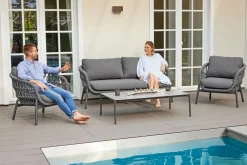 OUTDOOR 3-Sitzer Living Sofa grau^ Gartensofas