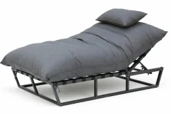 Gartenliegen>OUTDOOR Sonnenliege mit Cover grau