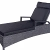 Gartenliegen>OUTDOOR Sonnenliege rollbar Polyrattan grau