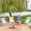 Klappstühle|Gartenklappstühle>OUTDOOR Strandstuhl blauweiß