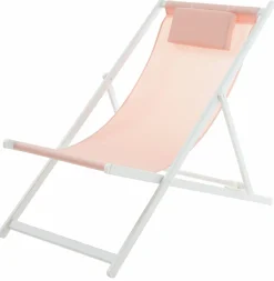 Klappstühle|Gartenklappstühle>OUTDOOR Strandstuhl klappbar pinkweiß