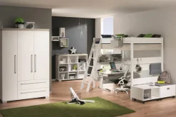 PAIDI Kleiderschrank braunweiß^Kinder Hoch & Spielbetten